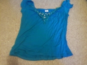 Ladies green top size 14