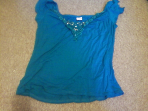 Ladies green top size 14