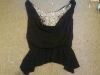 Ladies black sequin top M/L