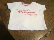 Princess sleeping t shirt 12-18months new