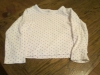 Girls white spotted top