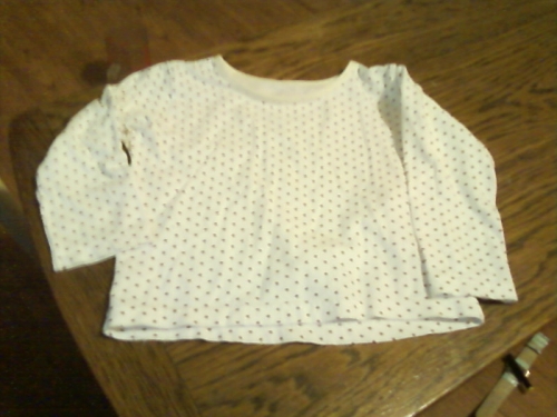 Girls white spotted top