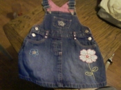 Denim dungaree dress 12-18months